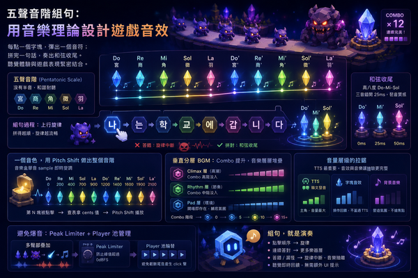 五聲音階組句：用音樂理論設計遊戲音效