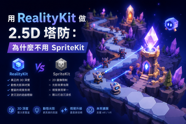 用 RealityKit 做 2.5D 塔防：為什麼不用 SpriteKit